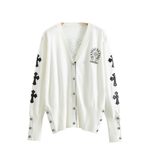 Blusa/Camisa de Manga Larga con Cuello en V, Estilo Casual Europeo Otoñal para Mujer, Diseño Geométrico Tejido, 100% Fibra de Bambú - Product Image 4