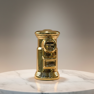 Boîte à monnaie en céramique plaquée or personnalisée, en forme de boîte aux lettres, pour économiser de l'argent - Product Image 1