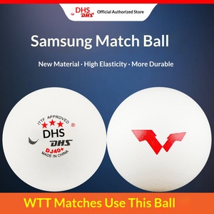 Balle de tennis de table Tournament Top Three-Star ABS Jaune-Blanc 40+mm Nouveau Matériau Soudée WTT Tokyo Saiding - Product Image 4