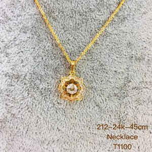 Collares de Cadena de Acero Inoxidable para Mujer, Joyería Fina, Collares con Colgante de Hexagrama de Cristal Dorado Rosa para Mujer - Product Image 2
