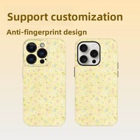 Coque de téléphone 2-en-1 IMD à motif animal jaune estival pour 15 Plus/16/17 Pro, transfert magnétique à chaleur, couverture intégrale