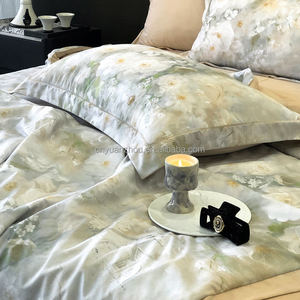 طقم لحاف فاخر جديد مطبوع بتصميم هندسي ثلاثي الأبعاد من البوليستر لجميع المواسم، طقم أغطية سرير فندقي من 4 قطع قابل للعكس - Product Image 5