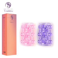 Silikon Mann Penis Ärmel Erwachsenen Produkt tragbar mit Partikeln, um sexuelle Lust Stimulation zu erhöhen Männliche Lock Spermien hülse
