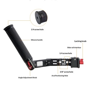 Empuñadura de Aluminio Plegable y Ajustable para Estabilizador de Cámara DSLR DJI <span class=keywords><strong>Ronin</strong></span> RS3/<span class=keywords><strong>RS2</strong></span>/RSC2, Soporte de Zapata Fría con Rosca de 1/4 - Product Image 1