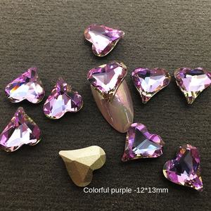 3D K9 corazón diamante amor <span class=keywords><strong>uñas</strong></span> arte joyería pegatinas 12mm cristal armadura en forma de decoraciones 3D <span class=keywords><strong>uñas</strong></span> diamantes de imitación encanto vidrio Material - Product Image 3