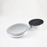 Miroir de courtoisie moderne à LED, rotatif et grossissant, pliable, argenté, à poser sur table, pour la maison et les mariages, best-seller