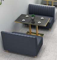 Banc de café moderne sur mesure, table et chaises pour restaurant de restauration rapide, canapé pour café