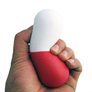 Pelota Antiestrés Personalizada con Forma de Cápsula, con Logotipo, de Espuma PU Suave, Regalo Promocional, Alivio Efectivo para la Ansiedad - Product Image 3