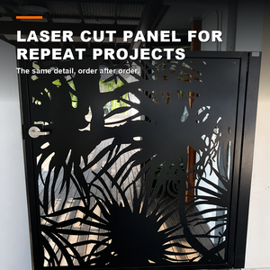 Aluminum Laser Cutting <b>Privacy</b> Gate Custom Design Powder Coated Entrance Barrier for Courtyard and Landscape Projects - Product Image 4