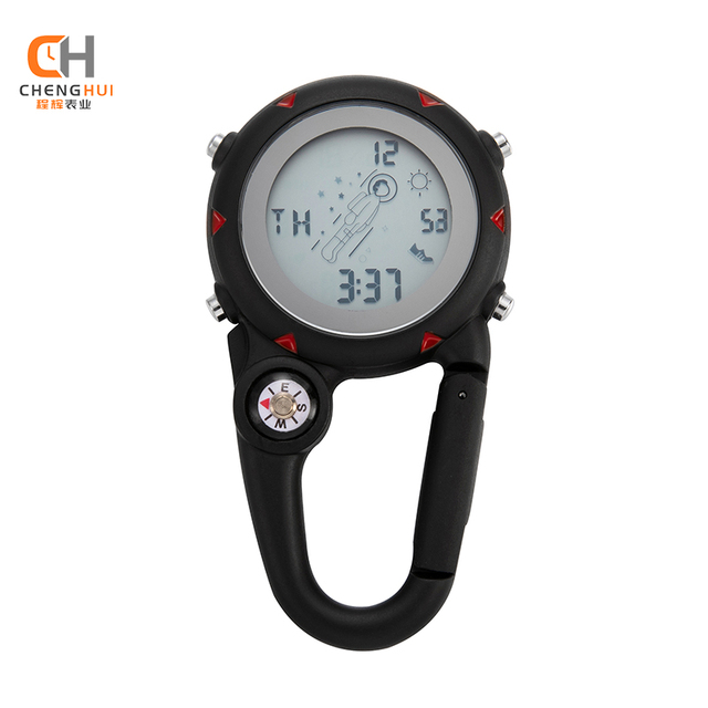 High Quality Sport Vintage Waterproof Digital Movt Watch Carabiner Hook Pocket FOB Watch