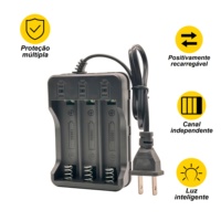 Chargeur de batterie US noir 18650 à quatre fils, 1/2/3 emplacements pour batteries lithium rechargeables 18650 3,7 V, pour appareil photo, zéro tension
