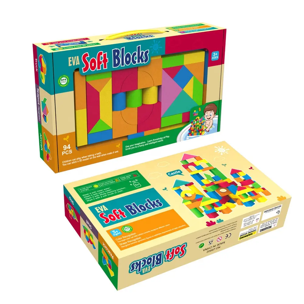 Nieuwe Kids Eva Blocks Toy Soft Bouwstenen Game Voor Peuter Multiplayer Diy Eva Foam Puzzel Gebouw Set Met Verschillende Series