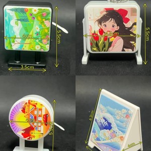 Aimants de réfrigérateur magnétiques lumineux de style anime DIY, en résines synthétiques rectangulaires, cadeau d'anniversaire, décoration de la maison - Product Image 2