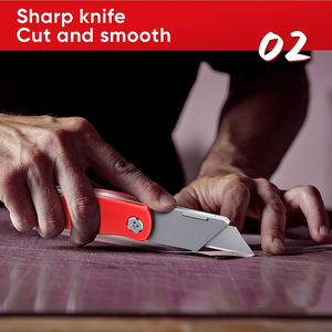 มีดพับอเนกประสงค์เกรดอุตสาหกรรมแบบทำมือใบมีดพิเศษทนทานเครื่องโกนหนวดที่บ้านสำนักงาน - Product Image 2