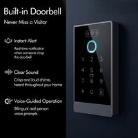 Contrôle d'accès intelligent TTlock, serrure de porte à reconnaissance faciale pour bureau, serrure intelligente biométrique à empreintes digitales pour la maison