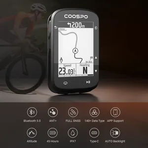 COOSPO CS500 Nuevo Modelo de Ciclocomputador con GPS y BLE ANT+, Velocímetro con Resistencia al Agua IPX7 y Pantalla de 2.5 Pulgadas para Ciclismo - Product Image 6