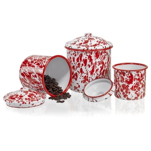 Boîte de rangement pour ustensiles de cuisine et salle de bain en émail métallique émaillé, avec logo personnalisé, 12 cm et 14 cm, couleur <span class=keywords><strong>orange</strong></span> - Product Image 4