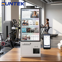 Terminal de Registro de Visitantes SUNTEK SK1-15 de 15.6 Pulgadas para Gimnasios, Autoservicio para Compras de Snacks Saludables