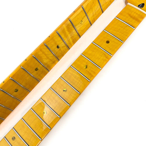 12 İnç Kaplan Alevi Akçaağaç Vintage Renkli 22 Perdeli Elektro Gitar Sapı TL Gitar Sapı Akçaağaç Klavyeli - Product Image 5
