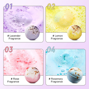 Set <span class=keywords><strong>de</strong></span> Regalo <span class=keywords><strong>de</strong></span> Lujo con Bombas <span class=keywords><strong>de</strong></span> <span class=keywords><strong>Baño</strong></span> Efervescentes Veganas Naturales con Flores Secas y Plantas, Marca Privada - Product Image 4