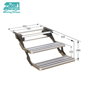 Escalón Eléctrico Doble para RV, Escalón Retráctil de Aleación de Aluminio de Alta Resistencia para Caravana, Autocaravana, Remolque, Escalón de Entrada para RV <span class=keywords><strong>JDA</strong></span> - Product Image 3