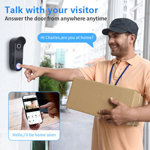 Sonnette vidéo intelligente Wi-Fi 7 pouces Tuya 1080P sans fil sur batterie, système d'<span class=keywords><strong>interphone</strong></span> de sécurité domestique IP65 avec détection de mouvement PIR et stockage max. 128 Go - Product Image 3