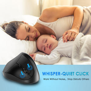 เมาส์ไร้สายออปติคอลแบบ Ergonomic Bt + 2.4G โหมดคู่ สำหรับคนถนัดขวา เงียบพิเศษ ปรับได้ 3 ระดับ DPI ชาร์จเร็ว แบตเตอรี่ใช้งานได้นาน - Product Image 2