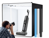 Kit de boîte photo pour studio photo, 100x100x100cm, grande table professionnelle, 0-100% luminosité, 3 lumières LED, boîte d'éclairage pour la photographie
