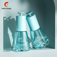 Flacon en verre conique mat de 30 ml, couleur personnalisée, fond épais, compte-gouttes triangulaire, flacon pour collyre, unique, haut de gamme, luxueux