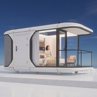 Maison préfabriquée modulaire moderne entièrement meublée, villa mobile étanche, capsule spatiale, maison ronde pour hôtel