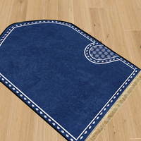 Tapis à franges Ramadan, or, diamant, feutre moelleux, épais, poils courts, imprimé, pompon doux, antidérapant, tapis de sol