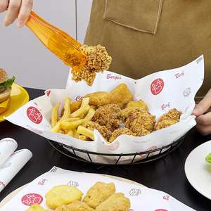 Papel de Envolver para Alimentos con Logotipo Impreso Personalizado al por Mayor, Papel de Envolver para Sándwiches, Papel para Envolver Pasteles, Pollo Frito y Papas Fritas - Product Image 1