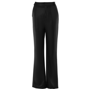 Women's Pu Leather Flared Trousers Dark <b>Brown</b> High Waisted Casual Pants With Zipper Detail Micro Elasticity <b>Medium</b> Thickness - Product Image 5