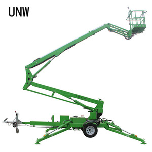 360 <span class=keywords><strong>Spin</strong></span> 8-20m 200kg Elevador de pluma telescópico remolcable Eléctrico Diesel Hidráulico Cherry Picker <span class=keywords><strong>Spider</strong></span> Boom Lift para polipastos con orugas - Product Image 5