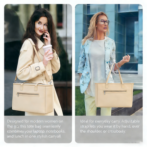 <span class=keywords><strong>Borsa</strong></span> Tote per Laptop da Donna con Scomparto Termico per Pranzo 15.6'' <span class=keywords><strong>Borsa</strong></span> da Lavoro per Insegnanti Grande <span class=keywords><strong>Borsa</strong></span> a <span class=keywords><strong>Tracolla</strong></span> per Ufficio - Product Image 6