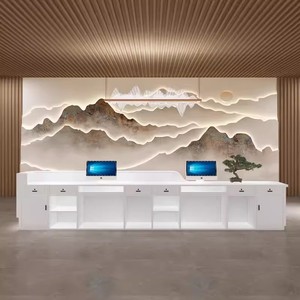 Thiết Kế Hiện Đại L-Hình Dạng Góc Bàn Tiếp Tân Cho Văn Phòng & Bệnh Viện Bằng Gỗ Đăng Ký Bàn Cho Xây Dựng Tiếp Nhận - Product Image 4