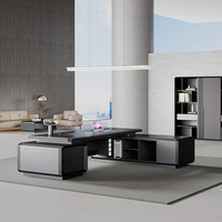 Bureau de bureau moderne en bois de luxe bureau de travail bureau design PDG patron haute technologie mobilier de bureau PDG
