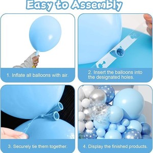 Ballons bleus et blancs, flocons de <span class=keywords><strong>neige</strong></span>, fournitures de fête, kit de fête d'<span class=keywords><strong>anniversaire</strong></span> de princesse, décorations de fête sur le thème de la <span class=keywords><strong>neige</strong></span> pour filles - Product Image 5