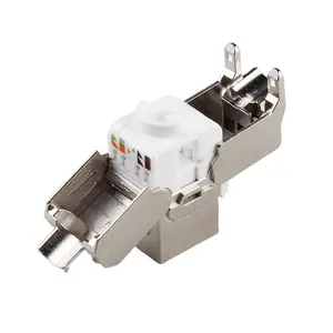 Cat6a keystone jack rj45 connecteur femelle câble keystone rj45 ftp utp plaque frontale réseau rj45 keystone