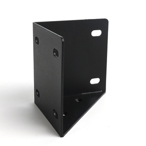 Support d'angle en fer noir pour meubles, lit, armoire, étagère – Accessoire de quincaillerie - Product Image 2