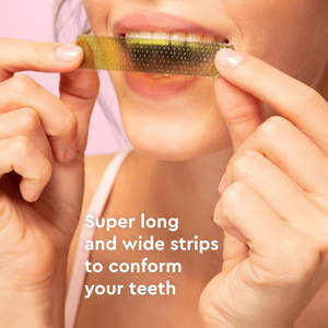 Bandes blanchissantes pour les dents sans peroxyde, naturelles, au menthol, à l'huile de coco et à l'arbutine, vertes - Product Image 4
