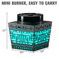 Lampe à led Vente en gros Haut-parleur Coran avec appli Cadeau musulman Islamique Azan Cube Haut-parleur Oud Encens Résine