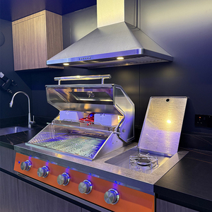 Casa Piscina Esterna Moderna di Lusso 2026 con Mobile Cucina in Acciaio Inox per Barbecue a Gas e Accensione Elettronica del Tettoio - Product Image 3