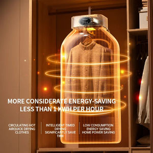 Secadora de Ropa Eléctrica Portátil Plegable con Control Remoto, Máquina Secadora Multifuncional, Secadora de Ropa Cálida para Viajes con Temporizador para el Hogar - Product Image 4