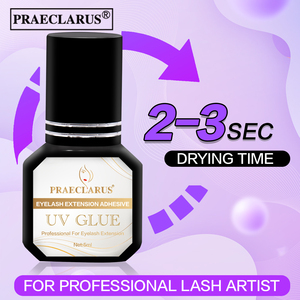 Colle à cils UV super résistante, liquide, imperméable, végane, séchage rapide, transparente, noire, violette, bleue, matériau PMMA avec étiquette privée - Product Image 3