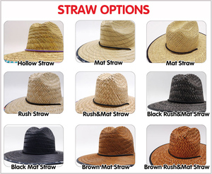 Mùa hè nhiệt đới cọ nhân viên cứu hộ rơm Mũ OEM vòng hình dạng không đều in vá cỏ tự nhiên sombrero - Product Image 3