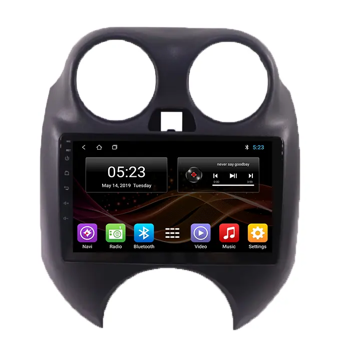 Pemutar Radio Mobil Android 11 untuk Nissan March 2010-2013 Navigasi Gps Multimedia Mobil 2 Din DSP Carplay + Auto BT