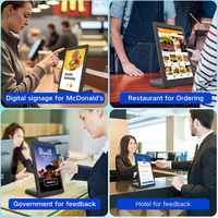Tablette PC de restaurant en forme de L la plus vendue, écran tactile 10,1 pouces, option RK3288, NFC, 2+16 Go, pour la commande de menus alimentaires en restaurant