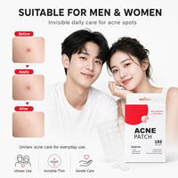 Patchs Hydrocolloïdes Imperméables Anti-Acné à Marque Blanche, Acide Salicylique et Huile d'Arbre à Thé, 180 points, Mighty Acne Patch pour l'Élimination de l'Acné