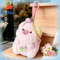 Porte-clés en peluche cochon mignon, certifié CE CPC, avec logo personnalisé, pour machine à griffes d'arcade, cadeau promotionnel